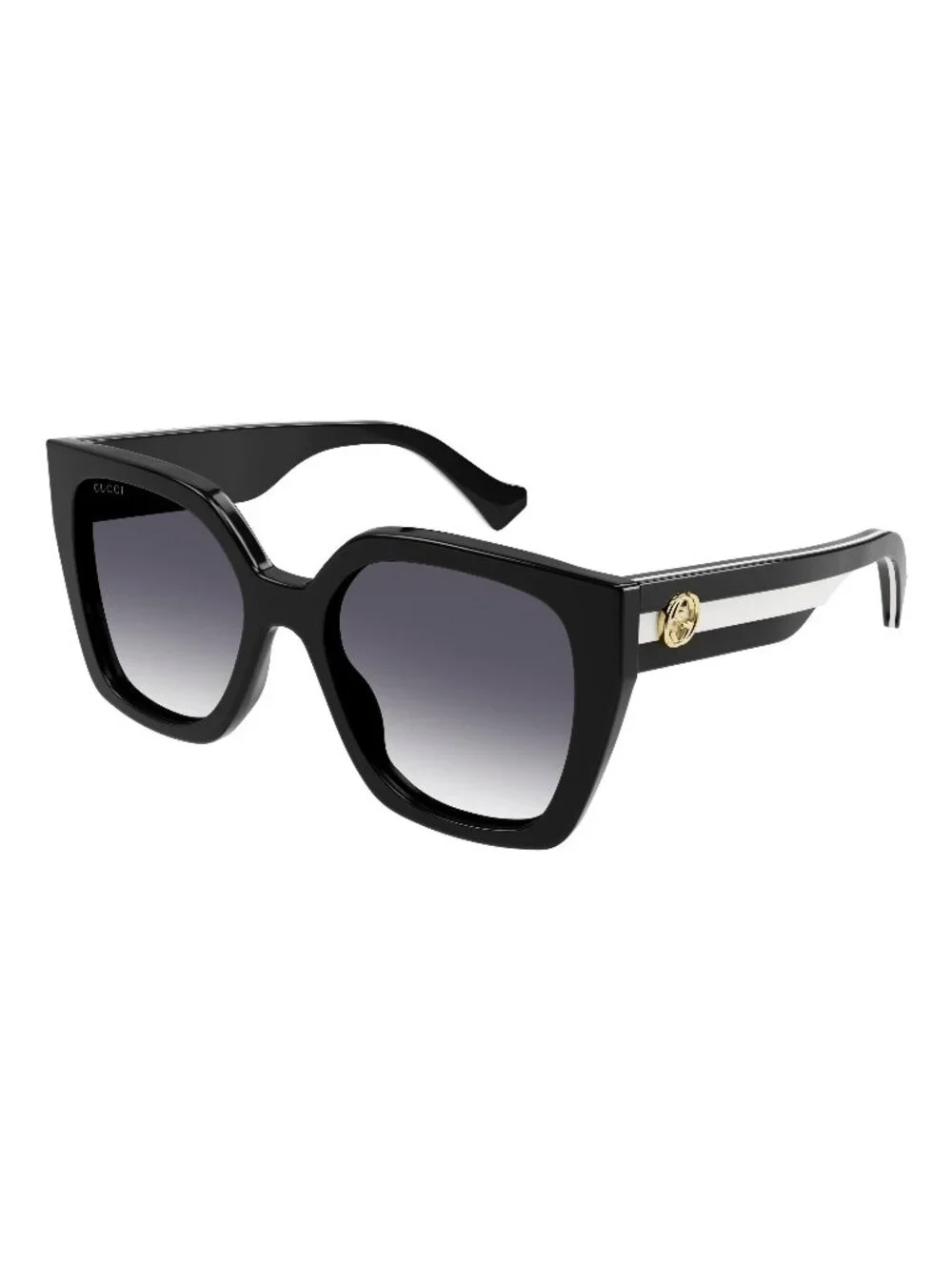 New Gucci Women's Sunglasses Black Square Grey Lens Acetate Frame GG1300S 004 55